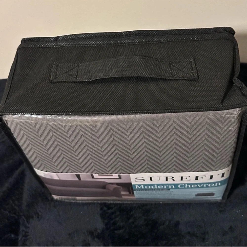Sure Fit Modern Chevron Loveseat 1 Piece Gray Slipcover~NEW!